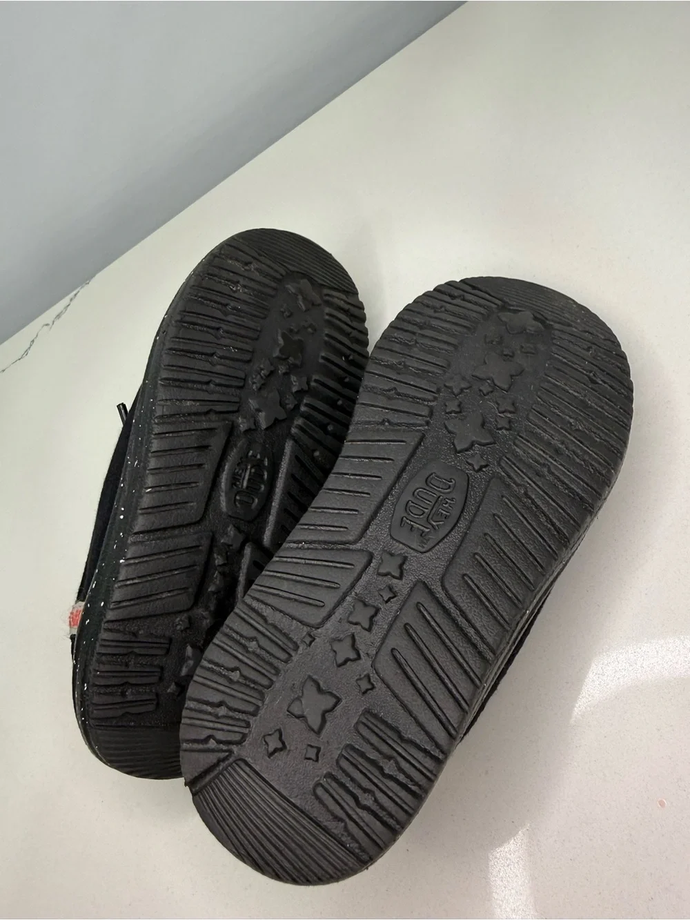 Hey Dude Wendy Washed Youth Black Shoes Size TD11